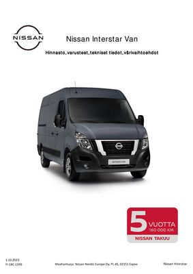 Nissan -luettelo | Nissan Interstar | 15.10.2023 - 15.10.2024