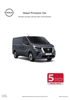 Autot ja Varaosat tarjousta, Iisalmi | Nissan Primastar de Nissan | 15.11.2023 - 15.11.2024