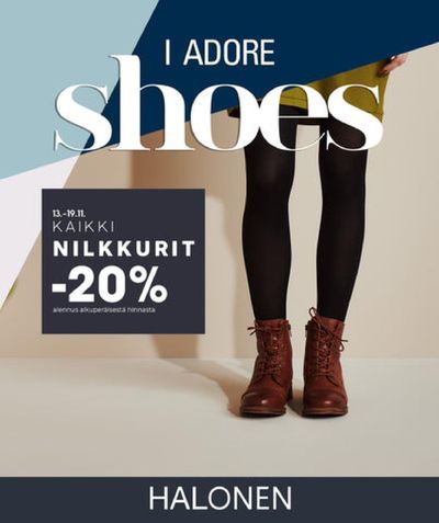 Vaatteet ja Kengät tarjousta, Vaasa | I Adore Shoes - Syksy 2023 de Halonen | 24.11.2023 - 3.1.2024