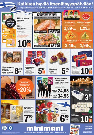 Rautakauppa tarjousta, Seinäjoki | Kaikkea hyvää itsenäisyyspäivään! de Minimani | 5.12.2023 - 10.12.2023