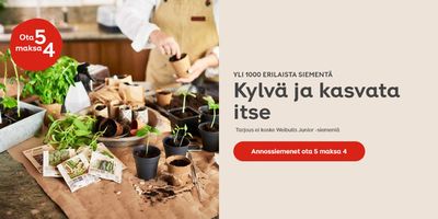 Koti ja Huonekalut tarjousta, Vantaa | Kylva ja kasvata itse de Plantagen | 7.2.2024 - 29.2.2024