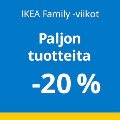 Koti ja Huonekalut tarjousta, Kerava | Paljon tuotteita -20% de IKEA | 20.2.2024 - 10.3.2024
