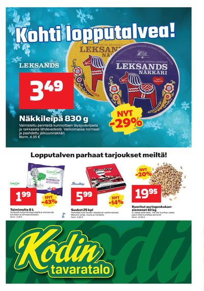 Supermarket tarjousta, Vihti | Kohti lopputalvea! de Kodin Tavaratalo | 20.2.2024 - 28.2.2024