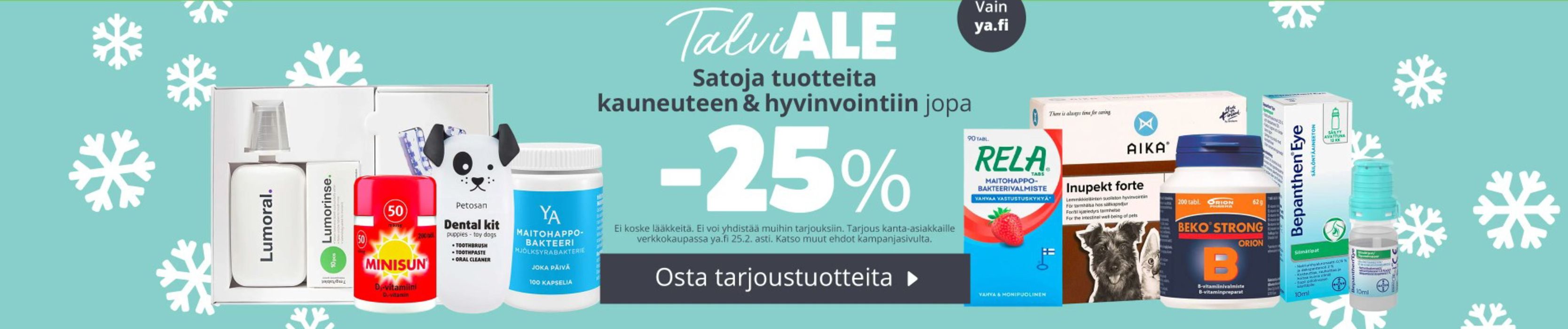 Yliopiston Apteekki -luettelo, Vantaa | -25% | 20.2.2024 - 25.2.2024