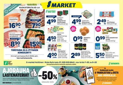 S-Market -luettelo, Huittinen | -50% | 22.2.2024 - 10.3.2024