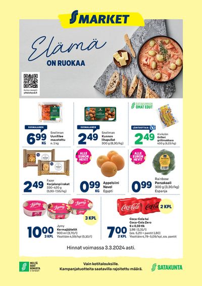 Supermarket tarjousta, Vantaa | Elämä ON ruokaa de S-Market | 29.2.2024 - 3.3.2024