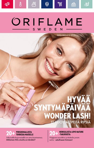 Kosmetiikka ja Kauneus tarjousta | Hyvää syntymäpäivää wonder lash! in Oriflame | 7.3.2024 - 27.3.2024
