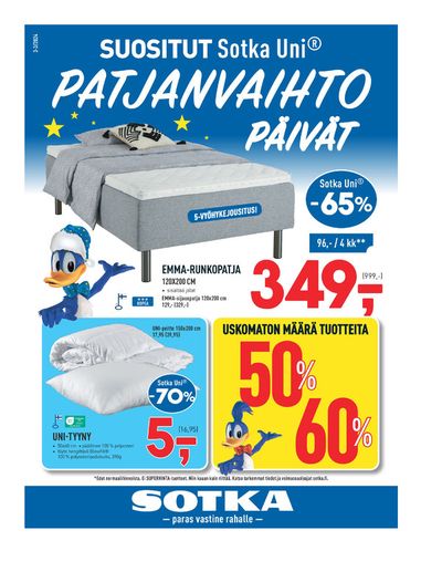 Koti ja Huonekalut tarjousta | Patjanvaihto paivat in Sotka | 19.3.2024 - 28.3.2024