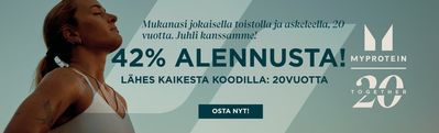 Terveys ja Optiikka tarjousta, Kajaani | 42% alennusta! de Myprotein | 21.3.2024 - 31.3.2024