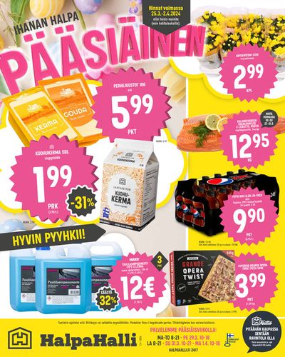 Supermarket tarjousta, Kokkola | Ihanan halpa Paasiainen de HalpaHalli | 25.3.2024 - 2.4.2024