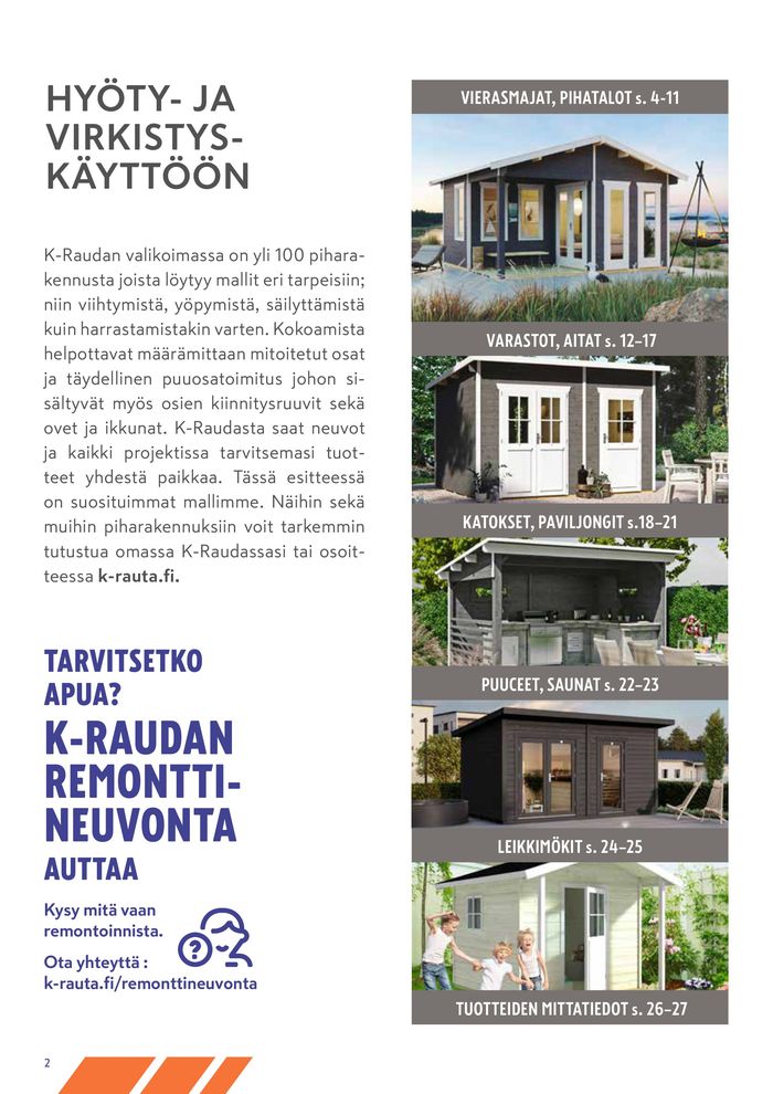 K-Rauta -luettelo, Rovaniemi | Piharakennusesite 2024 | 11.4.2024 - 31.12.2024