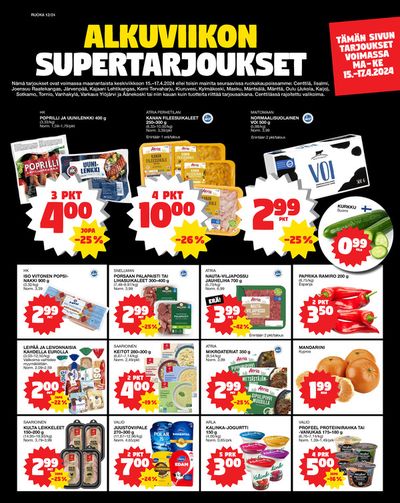 Supermarket tarjousta, Iisalmi | Alkuviikon supertarjoukset de Tokmanni | 15.4.2024 - 17.4.2024