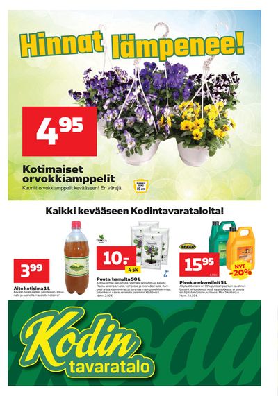 Supermarket tarjousta, Vihti | Hinnat lämpenee! de Kodin Tavaratalo | 15.4.2024 - 24.4.2024