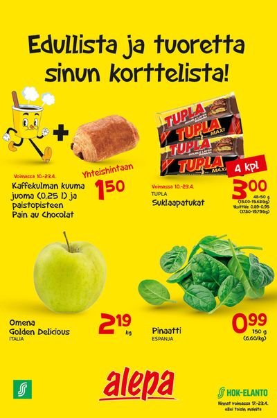 Supermarket tarjousta, Helsinki | Edullista ja tuoretta de Alepa | 17.4.2024 - 23.4.2024