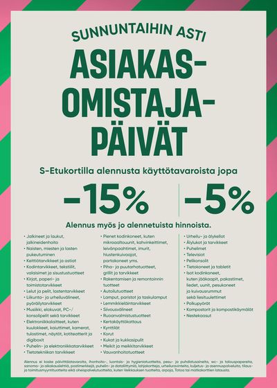 Elektroniikka ja Kodinkoneet tarjousta, Jyväskylä | S-Etukortilla alennusta käyttötavaroista de Prisma | 19.4.2024 - 21.4.2024