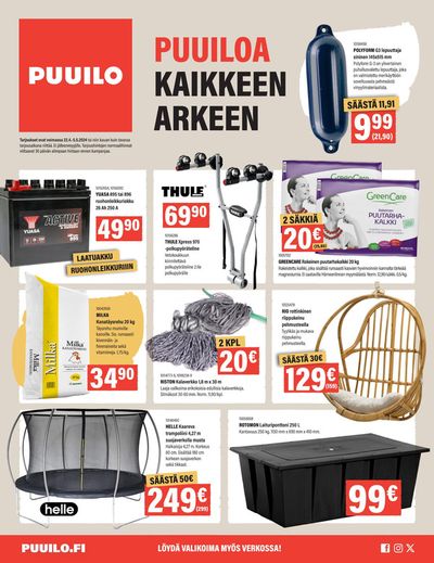 Rautakauppa tarjousta, Salo | Puuiloa kaikkeen arkeen de Puuilo | 22.4.2024 - 5.5.2024