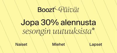 Vaatteet ja Kengät tarjousta, Oulu | Jopa 30% de Boozt | 26.4.2024 - 26.4.2024