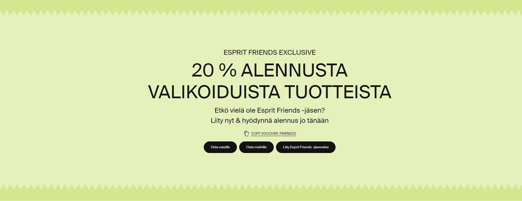 Esprit -luettelo, Helsinki | 20% alennusta | 26.4.2024 - 5.5.2024