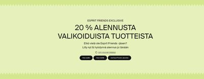 Vaatteet ja Kengät tarjousta, Jyväskylä | 20% alennusta de Esprit | 26.4.2024 - 5.5.2024
