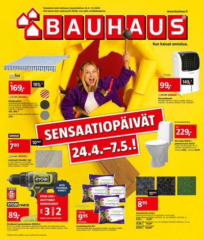 Rautakauppa tarjousta, Pirkkala | Sensatiopaivat! de Bauhaus | 26.4.2024 - 7.5.2024