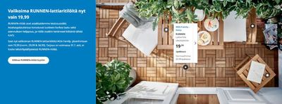 Koti ja Huonekalut tarjousta, Espoo | Valikoima RUNNEN-lattiaritilöitä nyt vain 19,99 de IKEA | 30.4.2024 - 31.7.2024