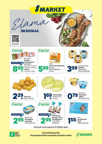 Supermarket tarjousta, Parkano | Elämä on ruokaa de S-Market | 2.5.2024 - 5.5.2024
