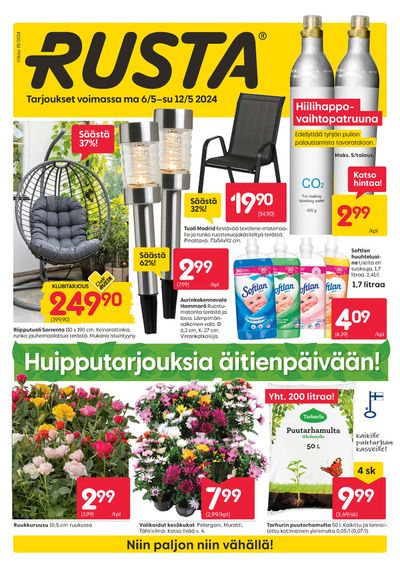 Rautakauppa tarjousta, Lapua | Huipputarjouksia äitienpäivään! de Rusta | 7.5.2024 - 12.5.2024