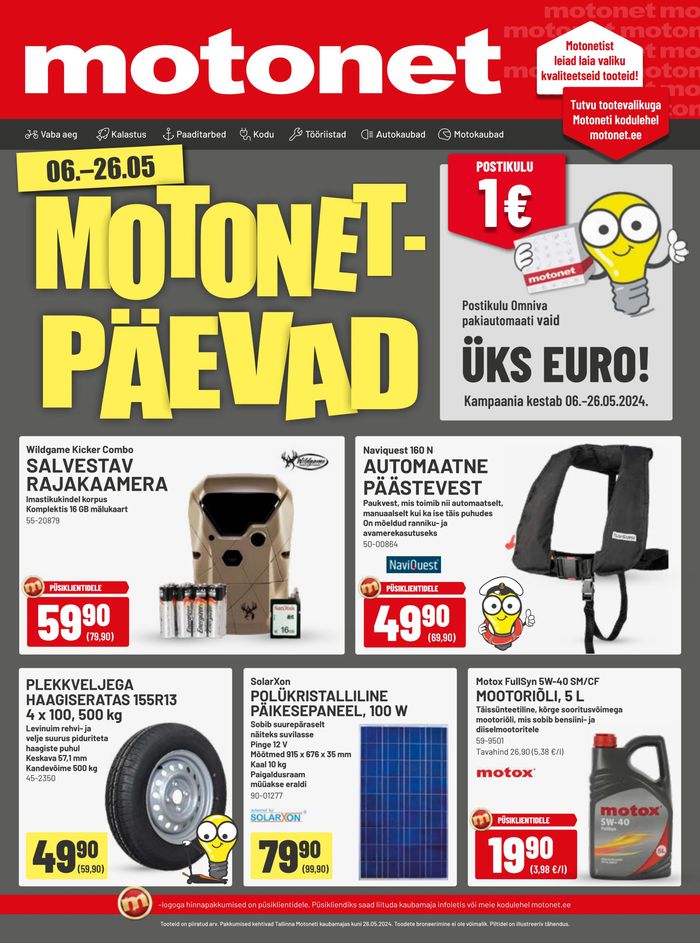Motonet -luettelo, Kokkola | Uks Euro! | 7.5.2024 - 26.5.2024