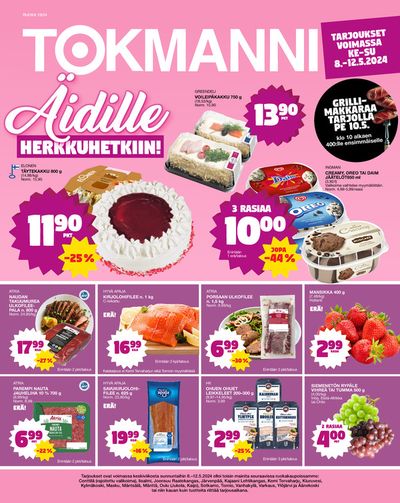 Supermarket tarjousta, Juva | Äidille herkkuhetkiin! de Tokmanni | 8.5.2024 - 12.5.2024