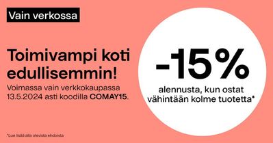 Rautakauppa tarjousta, Helsinki | -15% de Clas Ohlson | 10.5.2024 - 13.5.2024