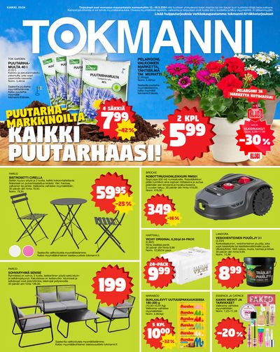 Tokmanni -luettelo, Jyväskylä | Kaikki puutarhaasi! | 13.5.2024 - 19.5.2024