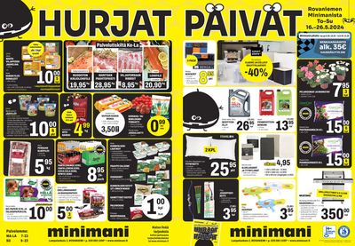 Rautakauppa tarjousta, Rovaniemi | Hurjat paivat de Minimani | 15.5.2024 - 26.5.2024