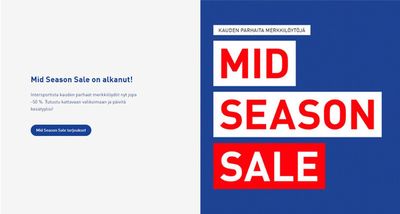 Urheilu tarjousta, Porvoo | Mid Season Sale on alkanut! de Intersport | 15.5.2024 - 31.5.2024