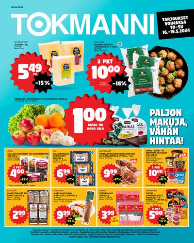 Supermarket tarjousta, Simo | Paljon makuja, vahan hinta! de Tokmanni | 16.5.2024 - 19.5.2024