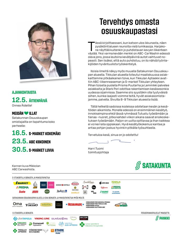 S-Market -luettelo, Jyväskylä | Osuuskauppasi Oma lehti toukokuu 2024 | 17.5.2024 - 31.5.2024