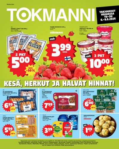 Supermarket tarjousta, Mikkeli | KESÄ, HERKUT JA HALVAT HINNAT! de Tokmanni | 6.6.2024 - 9.6.2024