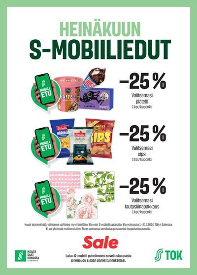 Supermarket tarjousta, Sastamala | S - Mobiliedut de Sale | 2.7.2024 - 31.7.2024