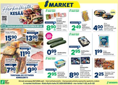 Supermarket tarjousta, Sastamala | Huittinen Lauttakylä de S-Market | 25.7.2024 - 28.7.2024