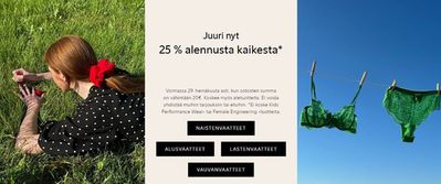 Vaatteet ja Kengät tarjousta, Ylivieska | 25 % alennusta de Lindex | 26.7.2024 - 29.7.2024