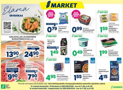 Supermarket tarjousta, Maarianhamina | S-market Harjavalta ja Kokemäki 19.9.2024 de S-Market | 19.9.2024 - 3.10.2024