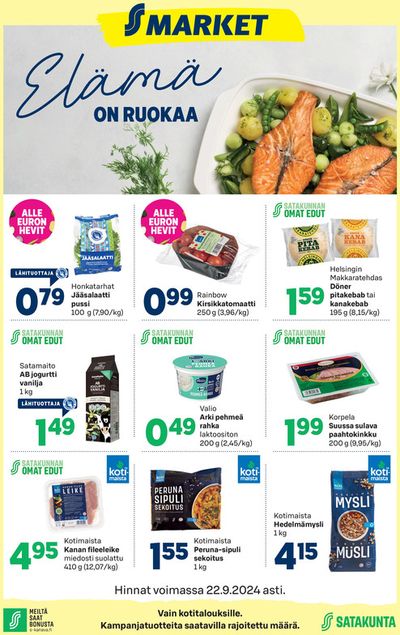 Supermarket tarjousta, Maarianhamina | S-Market tarjoukset de S-Market | 19.9.2024 - 3.10.2024