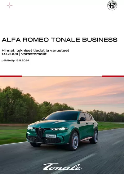 Autot ja Varaosat tarjousta, Lempäälä | Huippudiilit ja alennukset de Alfa Romeo | 26.9.2024 - 26.11.2024