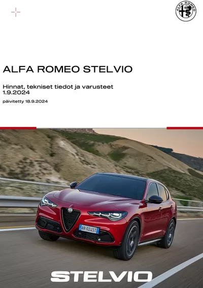 Alfa Romeo -luettelo, Lahti | Alfa Romeo STELVIO | 26.9.2024 - 26.11.2024