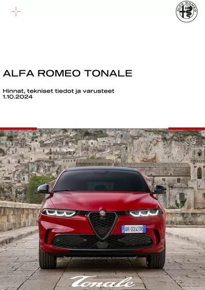 Autot ja Varaosat tarjousta, Lempäälä | Alfa Romeo TONALE de Alfa Romeo | 5.10.2024 - 5.12.2024