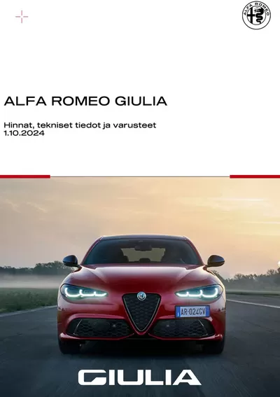 Autot ja Varaosat tarjousta, Lohja | Alfa Romeo GIULIA de Alfa Romeo | 5.10.2024 - 5.12.2024