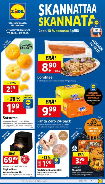 Supermarket tarjousta, Raahe | Eksklusiivisia diilejä asiakkaillemme de Lidl | 14.10.2024 - 23.10.2024