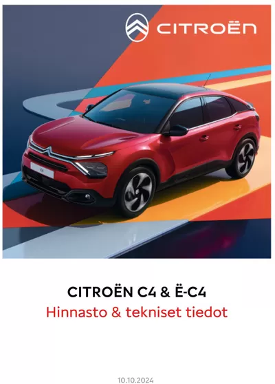 Citroën -luettelo, Kuopio | Citroën UUSI C4 ja ë-C4. | 14.10.2024 - 14.10.2025