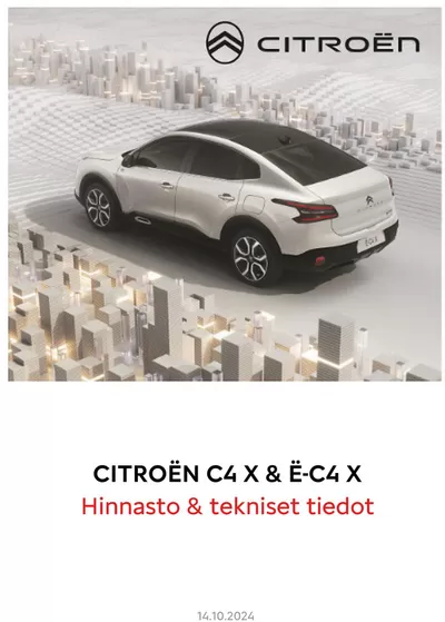 Citroën -luettelo, Lappeenranta | Citroën UUSI C4 X ja ë-C4 X. | 16.10.2024 - 16.10.2025