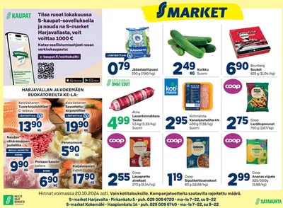 S-Market -luettelo, Kemi | S-market Harjavalta ja Kokemäki SYS 17.10.2024 | 18.10.2024 - 1.11.2024