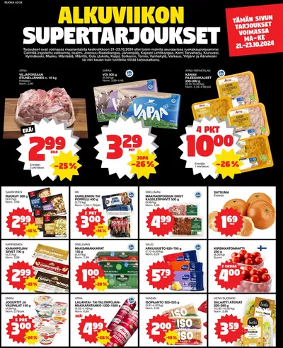 Supermarket tarjousta, Raahe | Ruokatarjoukset de Tokmanni | 21.10.2024 - 4.11.2024